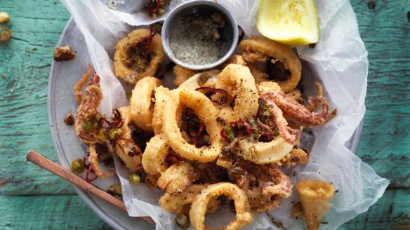 Salt, pepper and fennel squid.