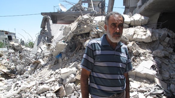 Mohammed al-Hajj, whose sister and her family were killed in an air strike on their home in the Gaza Strip town of Khan Younis.