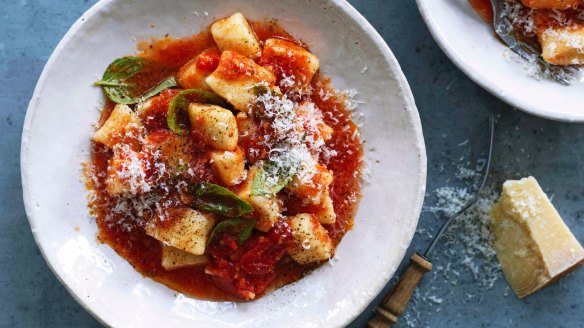 Potato gnocchi with tomato sauce.