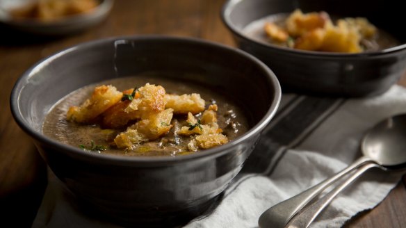 Serve this silky soup with crisp croutons.