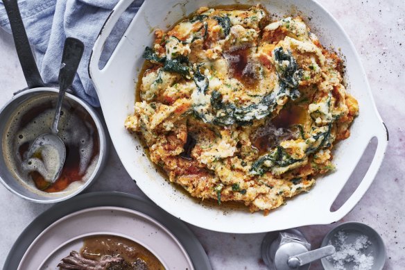 Adam Liaw's kale, sweet potato and brown butter colcannon