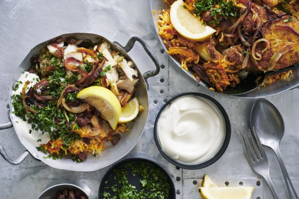 Adam Liaw's Spanish mackerel biryani