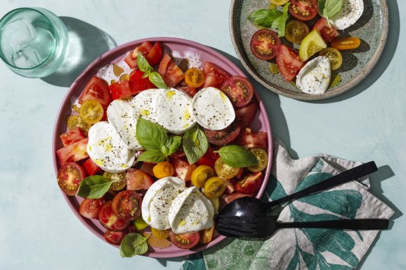 Heirloom caprese salad.