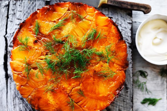 Pineapple and Fennel upside down cake.