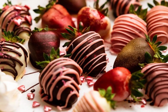 Decorate these chocolate-covered strawberries to your heart's content.