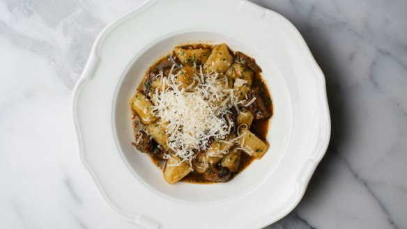 Potato gnocchi with oxtail ragu and parmesan.