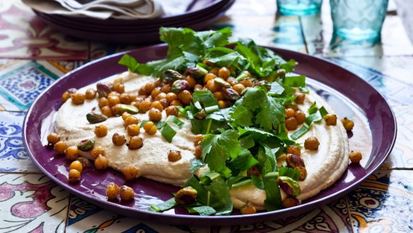 When hosting vegans, remember hummus is your friend.