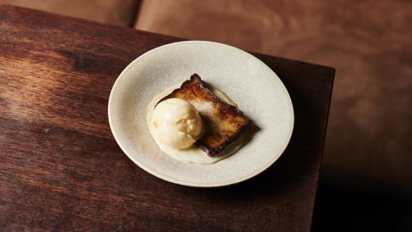 Pain perdu with buttermilk ice-cream. 