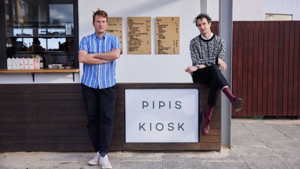Pipis Kiosk owners Tom Hunter (left) and Jordan Clay.