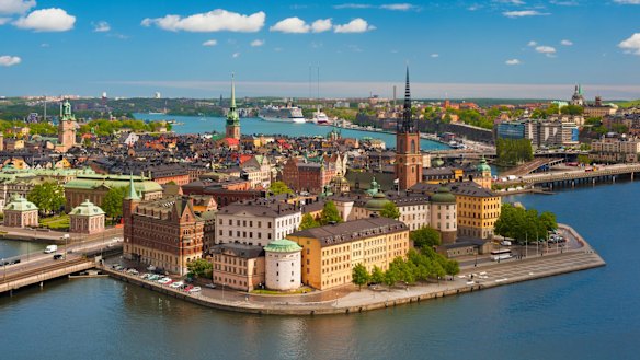 View of old town of Stockholm.
