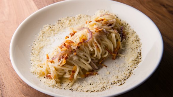 Go to dish: House-made bucatini alla gricia.