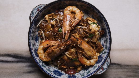 Char kwai teow is value-added with shellfish of your choice.