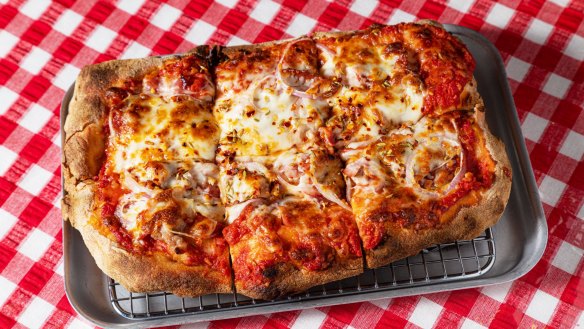 'Grandma pie' is a thick-crusted, rectangular pizza that Italian-American grandmas would make at home.