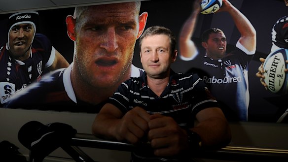 Melbourne Rebels coach Damien Hill.