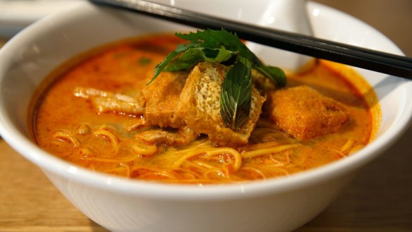 Simple fare: A curry laksa at Hawker.