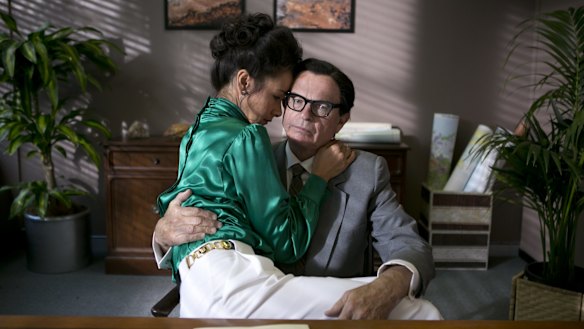 Sam Neill gave an an amusing performance as Lang Hancock in 