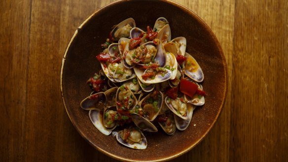 Karkalla's XO pipis are made with dried pipi instead of scallop, giving the dish a native Australian twist.
