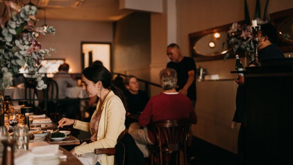 The restaurant fit-out channels a cosy bistro.