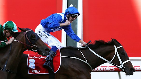 The moment: Winx wins the Cox Plate.