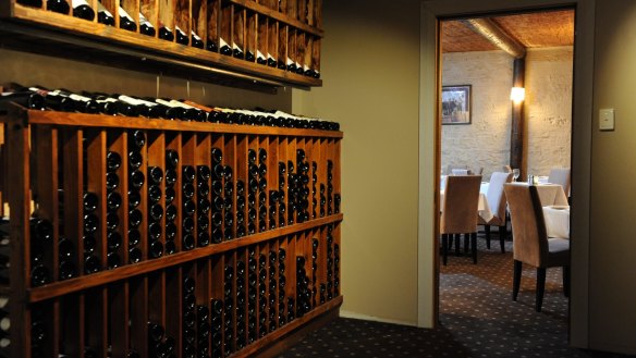 An award-winning collection: the wine cellar at the Barn. 