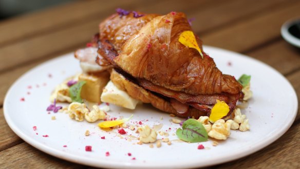 The cheese and bacon croissant gets a colourful makeover.