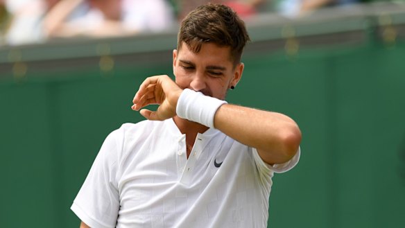 Sent packing: Thanasi Kokkinakis.