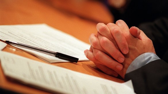 To appear more engaged, sit toward the front of your seat.