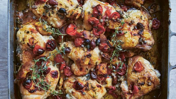 Make the most of leftover sourdough with this baked chicken dinner.