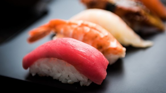 Put down the chopsticks: Nigiri sushi is generally eaten with your hands.
