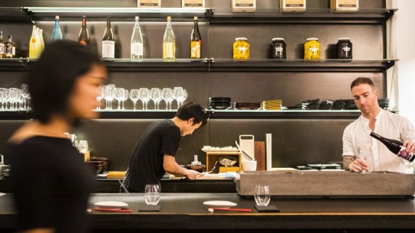 Chef Jarrod di Blasi (right) at Izakaya Den.