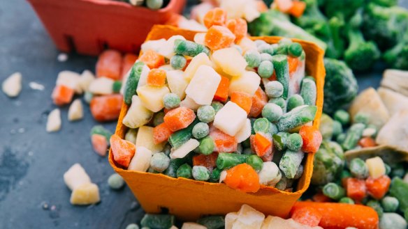 Smaller-size vegetables can thaw on the counter while you're cooking.