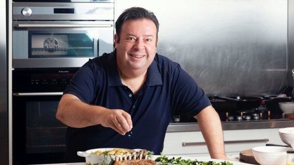 Don't be afraid of salt: Chef Peter Gilmore cooking at his home in Sydney.