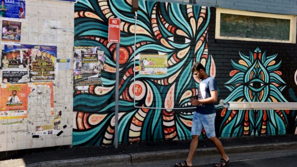 Street art in Toongabbie, Sydney's Little Sri Lanka.