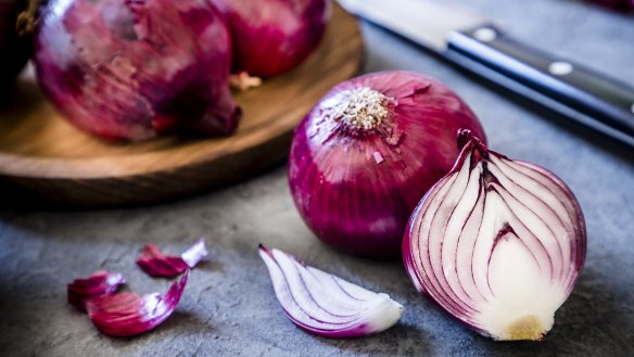 The red colour in red onions is caused by natural pigments called anthocyanins. 