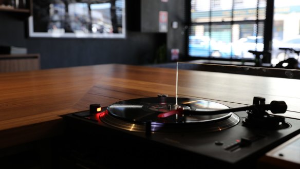 The bar has an eclectic collection of more than 2000 records.