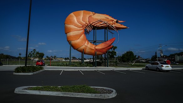 The Big Prawn in Ballina. 