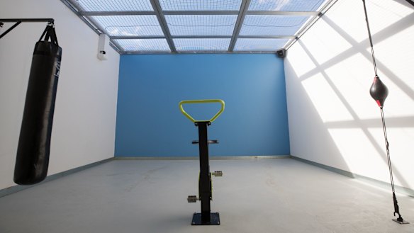 An exercise yard at the Olearia Unit at Barwon Prison. 