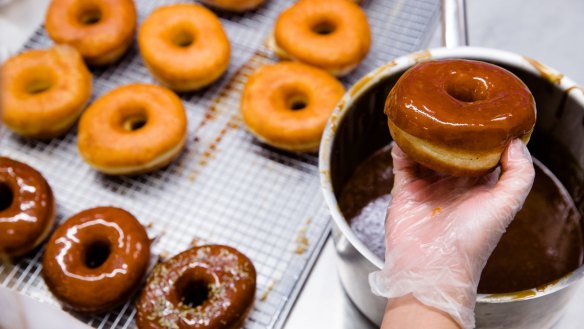 Good Food. Barangaroo. SHORTSTOP DONUTS. GOOD FOOD BAKE MONTH. 
-BURNT CARAMEL, FENNEL AND SEA SALT. Photo by Edwina Pickles. Taken on 3rd May 2016.