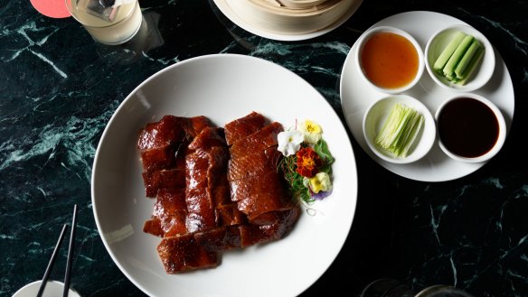 Peking duck is on the menu.