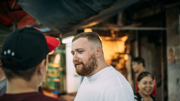 Friesen on the streets of Hong Kong.