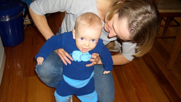 Catherine Robson's son when he was a baby. He is now in high school.