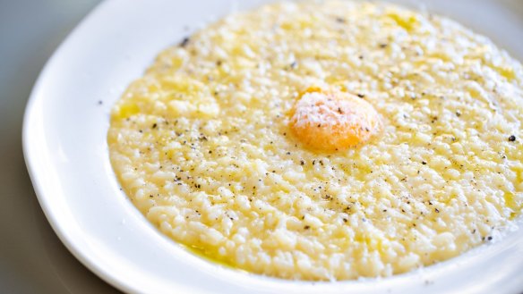 Cacio e pepe risotto. 