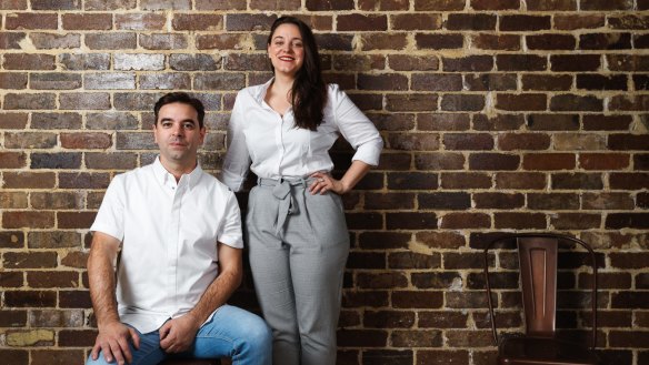 Former A Tavola chef Sandro Di Marino and manager Brooke Adey (Bea, Chiswick, Yellow).