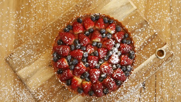 The house-made strawberry tart at Charles Street Kitchen.