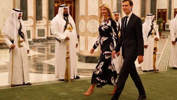 Jared Kushner with his wife Ivanka Trump during US President Donald Trump's visit to Riyadh, Saudi Arabia.