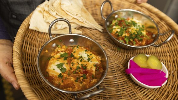 Shakshuka and pickles.