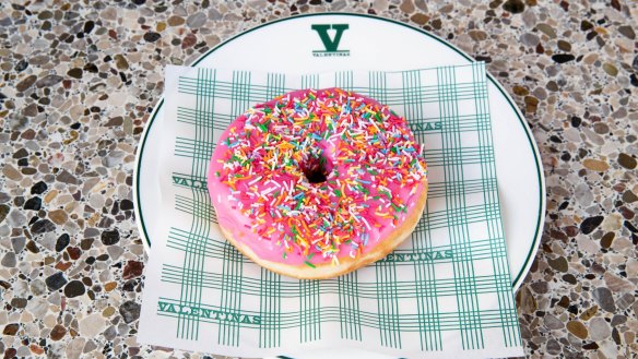 Strawberry doughnut.