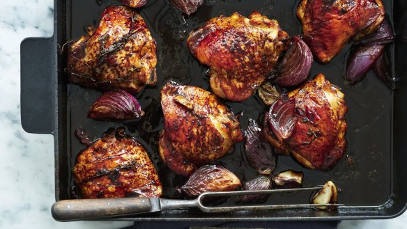 Adam Liaw's malt vinegar baked chicken.