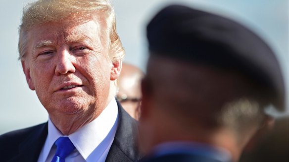 US President Donald Trump in Vienna, Ohio, on Tuesday.