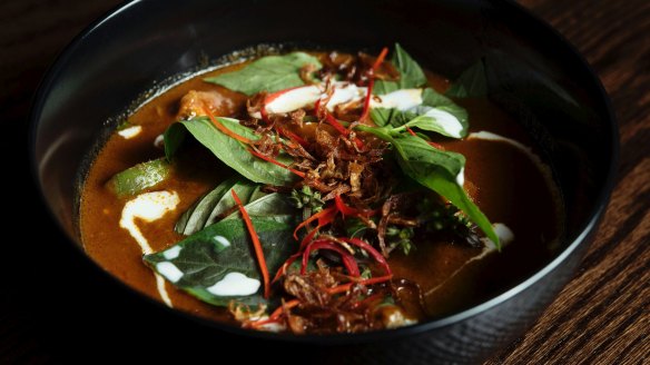 Red curry of slow-cooked Cape Grim brisket and wild ginger.